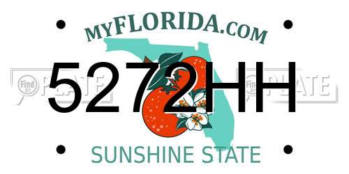 5272HH Florida License Plate