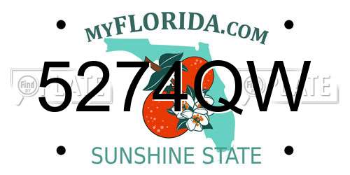 5274QW Florida License Plate