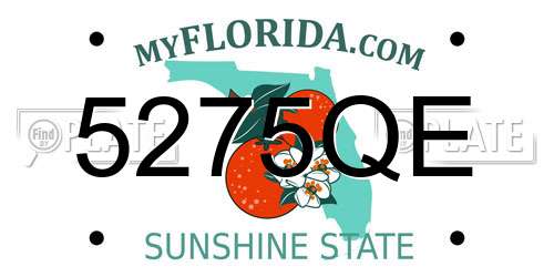5275QE Florida License Plate