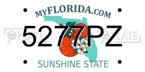 5277PZ Florida License Plate