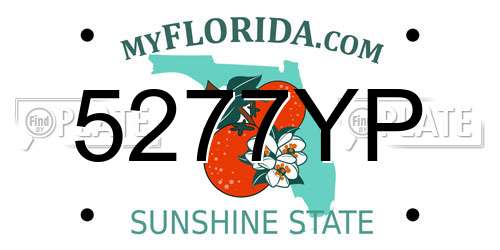 5277YP Florida License Plate