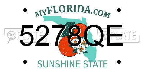 5278QE Florida License Plate