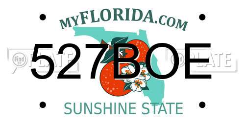 527BOE Florida License Plate