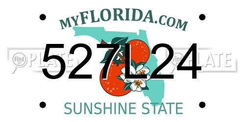 527L24 Florida License Plate