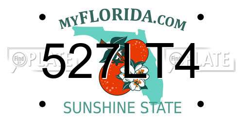527LT4 Florida License Plate