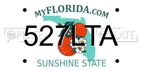 527LTA Florida License Plate