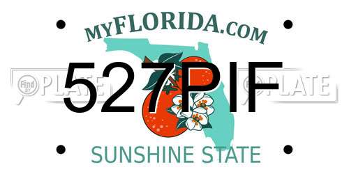 527PIF Florida License Plate