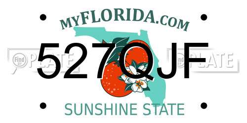 527QJF Florida License Plate