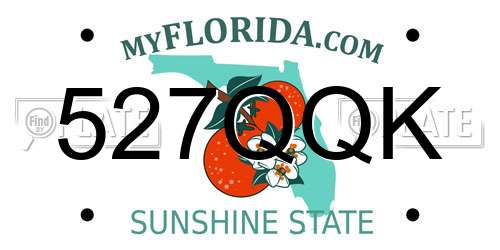 527QQK Florida License Plate