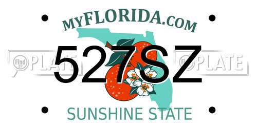527SZ Florida License Plate