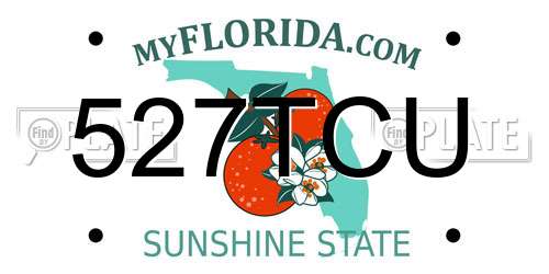 527TCU Florida License Plate