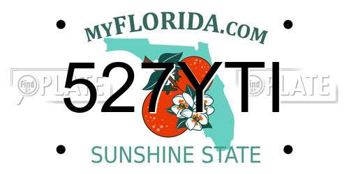527YTI Florida License Plate
