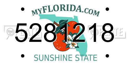5281218 Florida License Plate
