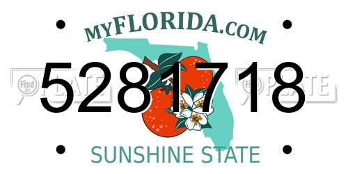 5281718 Florida License Plate