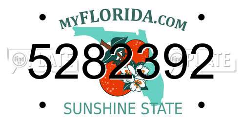 5282392 Florida License Plate