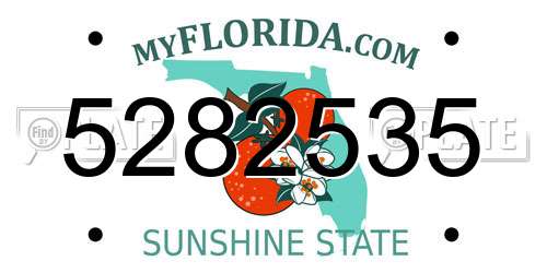 5282535 Florida License Plate