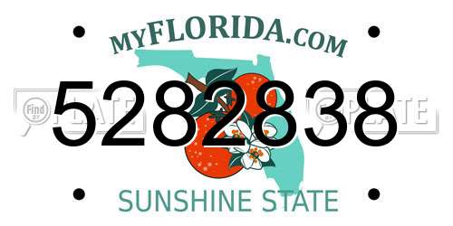 5282838 Florida License Plate