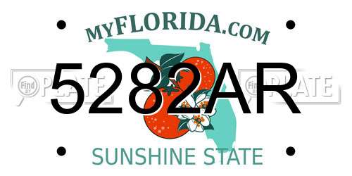 5282AR Florida License Plate