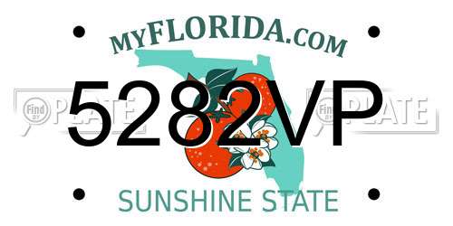 5282VP Florida License Plate