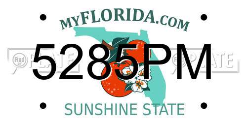 5285PM Florida License Plate