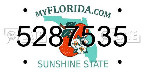 5287535 Florida License Plate