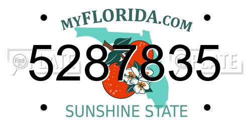 5287835 Florida License Plate