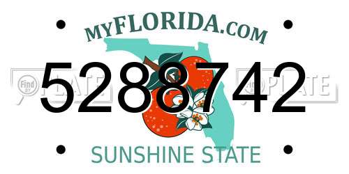 5288742 Florida License Plate