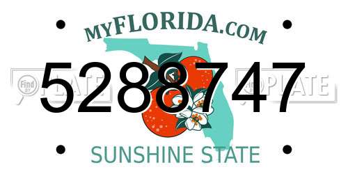 5288747 Florida License Plate