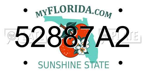 52887A2 Florida License Plate