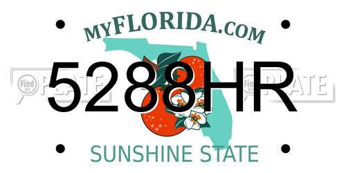 5288HR Florida License Plate