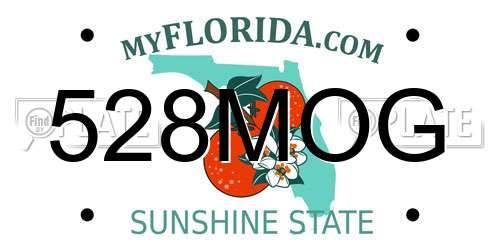 528MOG Florida License Plate