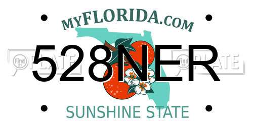528NER Florida License Plate