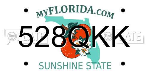 528QKK Florida License Plate