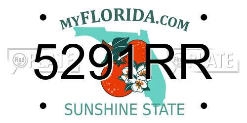5291RR Florida License Plate