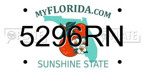 5296RN Florida License Plate