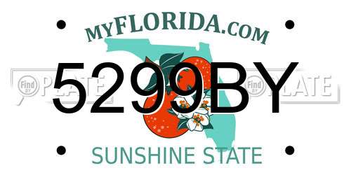 5299BY Florida License Plate