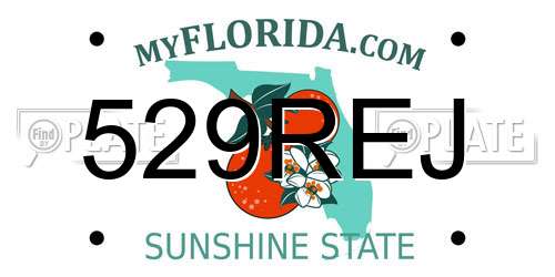 529REJ Florida License Plate