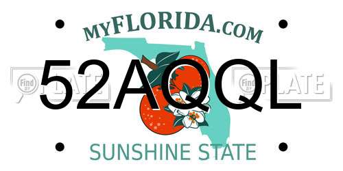 52AQQL Florida License Plate