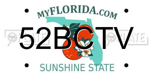 52BCTV Florida License Plate