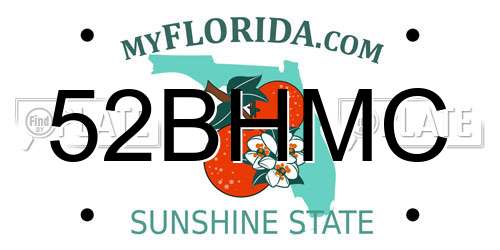 52BHMC Florida License Plate