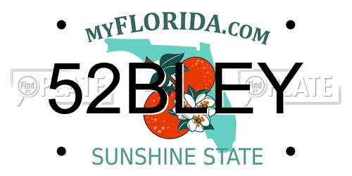 52BLEY Florida License Plate