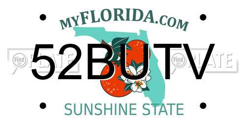 52BUTV Florida License Plate