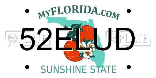52ELUD Florida License Plate