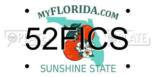 52FICS Florida License Plate