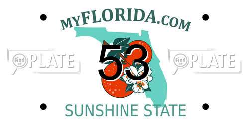 53 Florida License Plate