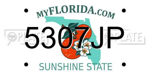5307JP Florida License Plate