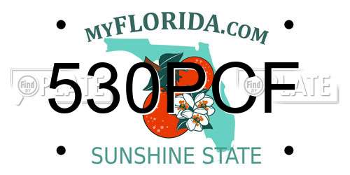 530PCF Florida License Plate