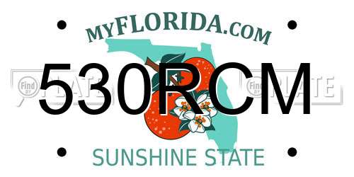 530RCM Florida License Plate
