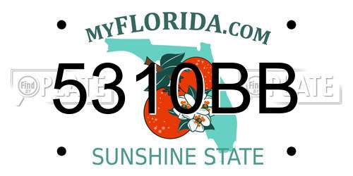 5310BB Florida License Plate