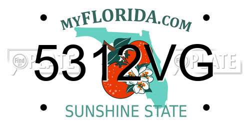 5312VG Florida License Plate